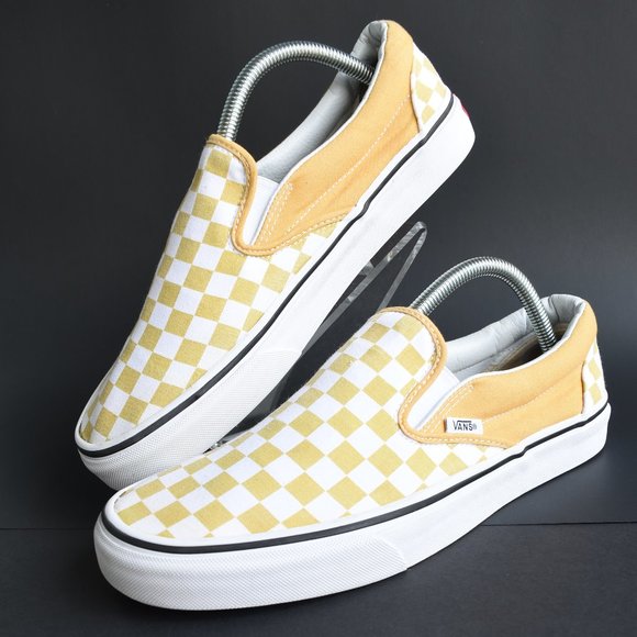 golden haze checkerboard vans